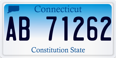 CT license plate AB71262