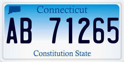 CT license plate AB71265