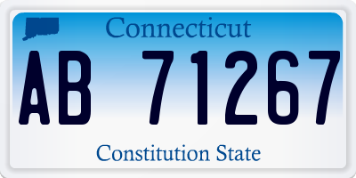 CT license plate AB71267