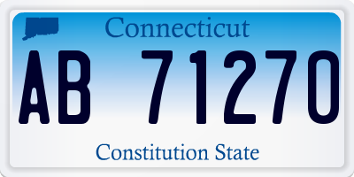 CT license plate AB71270
