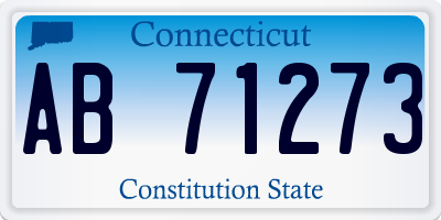 CT license plate AB71273