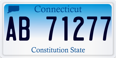 CT license plate AB71277