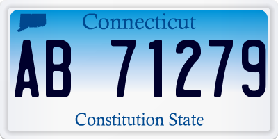 CT license plate AB71279