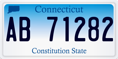 CT license plate AB71282