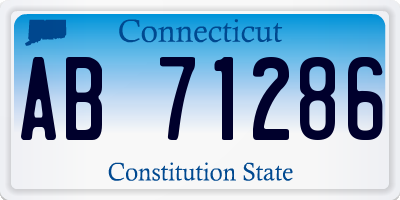 CT license plate AB71286