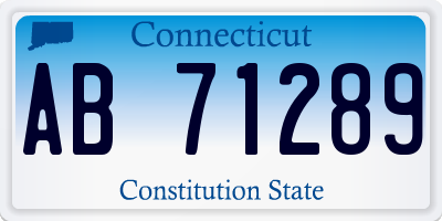 CT license plate AB71289