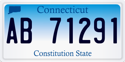 CT license plate AB71291