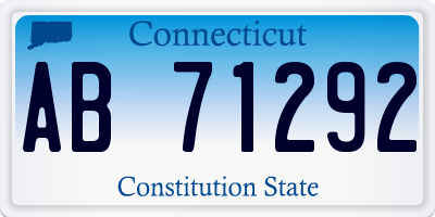 CT license plate AB71292