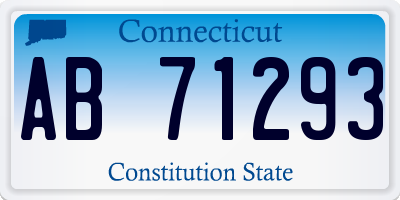 CT license plate AB71293