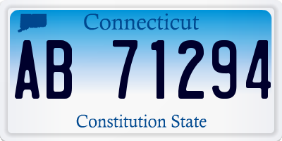 CT license plate AB71294