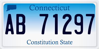 CT license plate AB71297