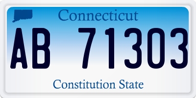 CT license plate AB71303