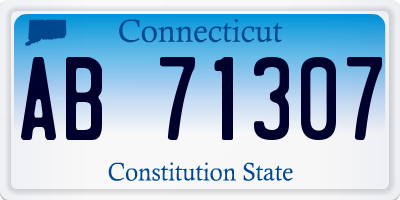 CT license plate AB71307