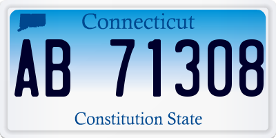 CT license plate AB71308