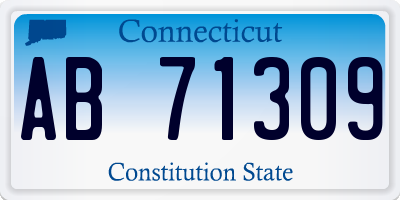 CT license plate AB71309