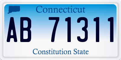 CT license plate AB71311