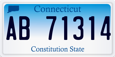 CT license plate AB71314