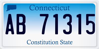 CT license plate AB71315