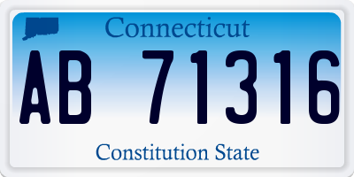 CT license plate AB71316