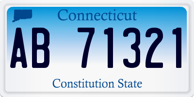 CT license plate AB71321