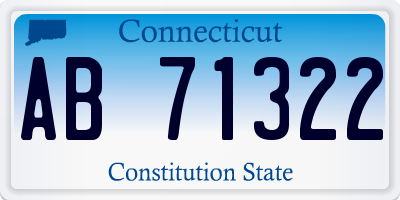 CT license plate AB71322