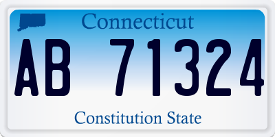 CT license plate AB71324