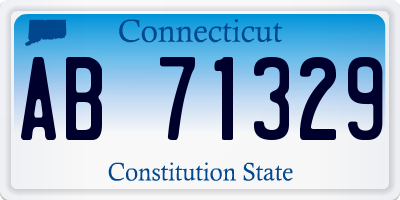 CT license plate AB71329