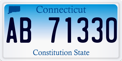 CT license plate AB71330