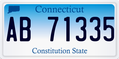 CT license plate AB71335