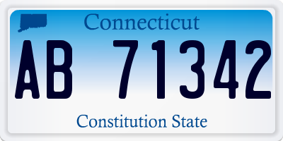 CT license plate AB71342