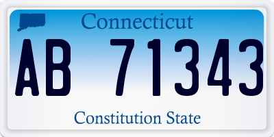 CT license plate AB71343