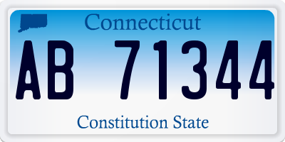 CT license plate AB71344
