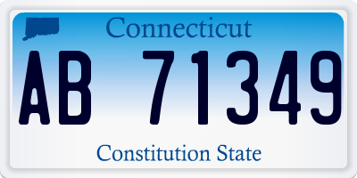 CT license plate AB71349