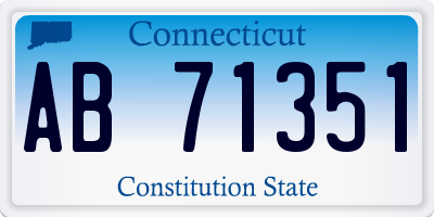 CT license plate AB71351