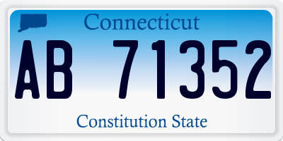 CT license plate AB71352