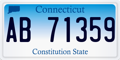 CT license plate AB71359