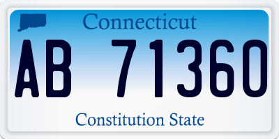 CT license plate AB71360