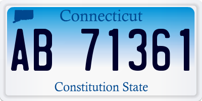 CT license plate AB71361