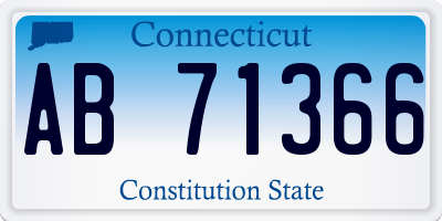 CT license plate AB71366