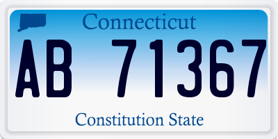 CT license plate AB71367