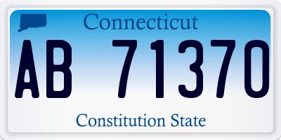 CT license plate AB71370