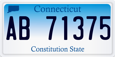 CT license plate AB71375