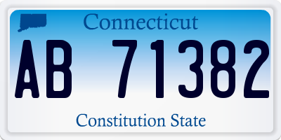 CT license plate AB71382