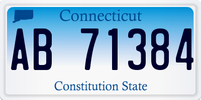 CT license plate AB71384