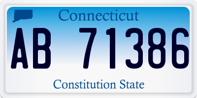 CT license plate AB71386