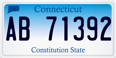 CT license plate AB71392