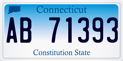 CT license plate AB71393