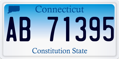 CT license plate AB71395