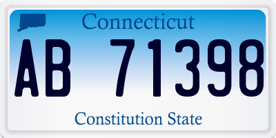 CT license plate AB71398