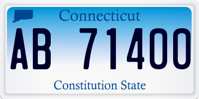CT license plate AB71400